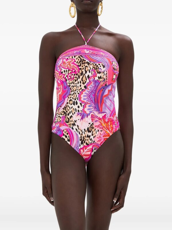 Camilla Viola badpak met halternek - Roze