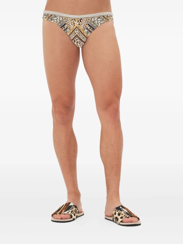 Camilla Zwembroek met Mosaic Muse-print - Grijs