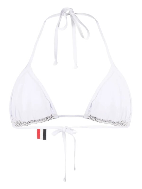 Thom Browne Bikinitop met logopatch - Grijs