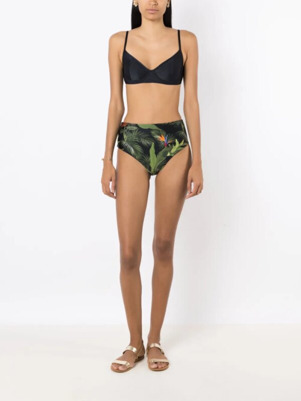 Lygia & Nanny Fijngeribbelde bikinitop - Zwart