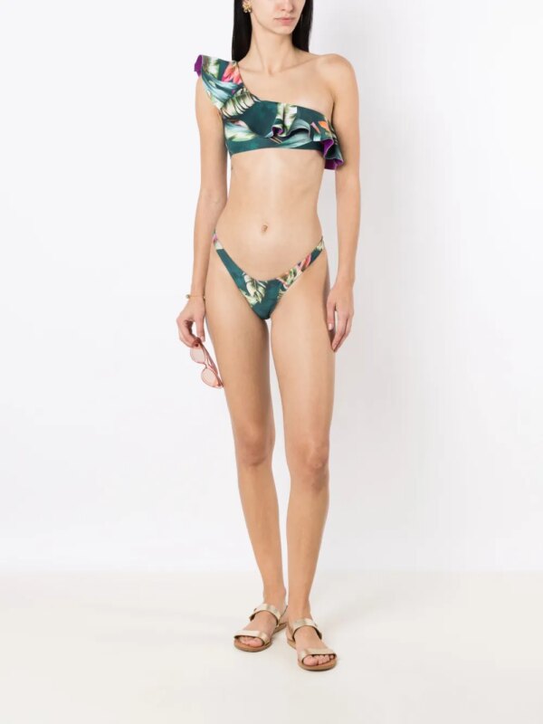 Lygia & Nanny Bikinitop met ruches - Groen