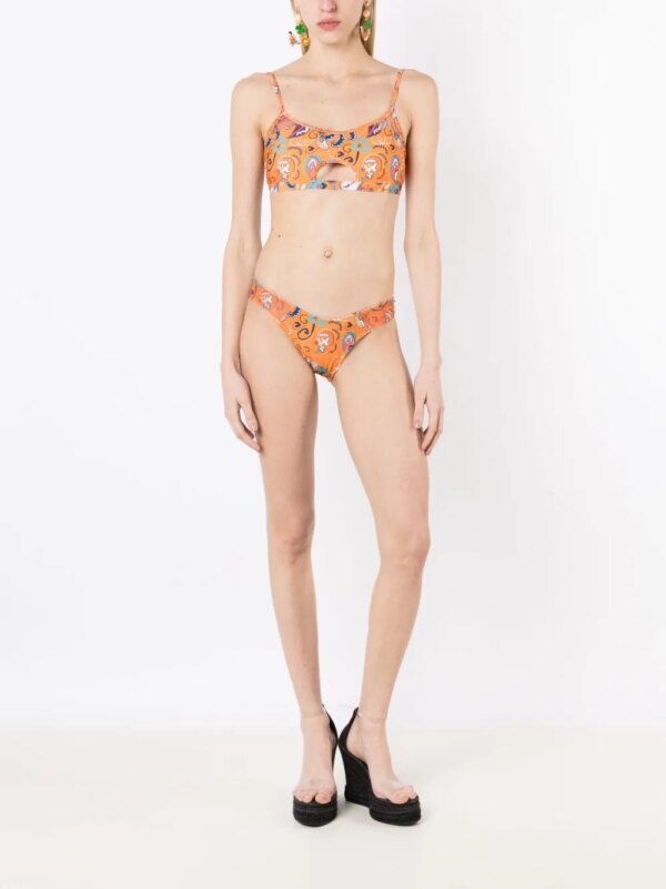 Amir Slama Bikini met print - Oranje