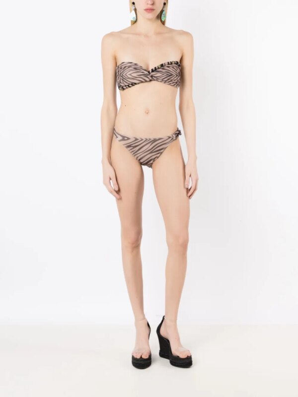 Amir Slama Bikini met zebraprint - Bruin