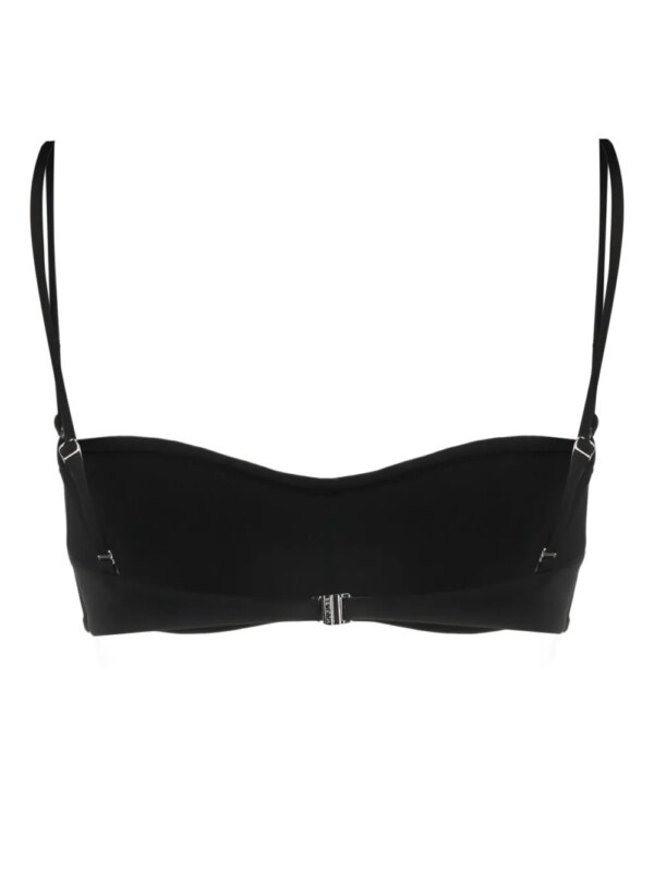 Mugler Bikinitop met decoratieve stiksel - Zwart