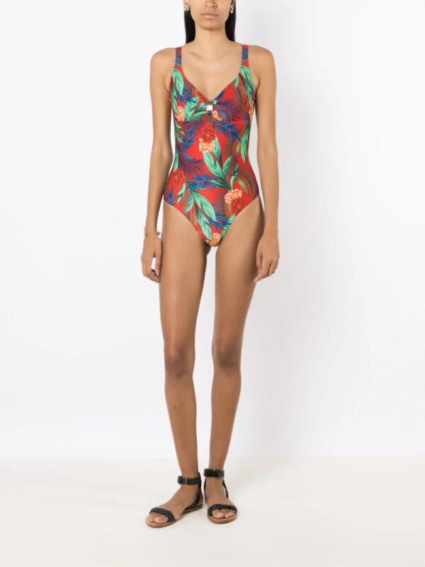 Lygia & Nanny Roberta badpak met print - Rood