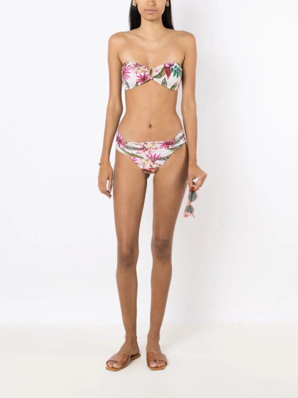 Lygia & Nanny Bikinislip met bloemenprint - Wit