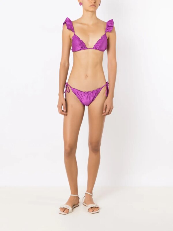 Brigitte Bikini met ruches - Paars