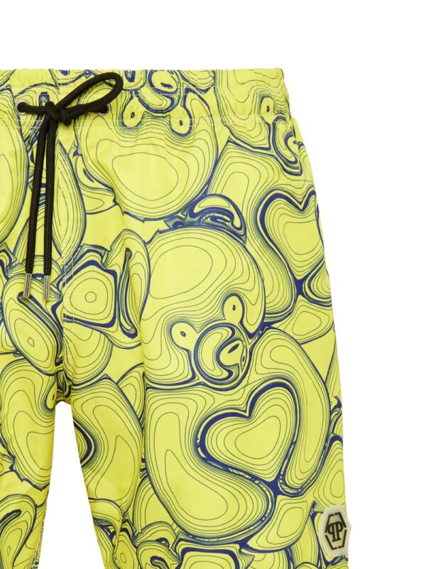 Philipp Plein Zwembroek met teddybeerprint - Geel