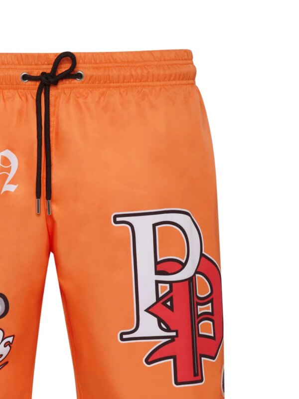 Philipp Plein Zwembroek met logoprint - Oranje