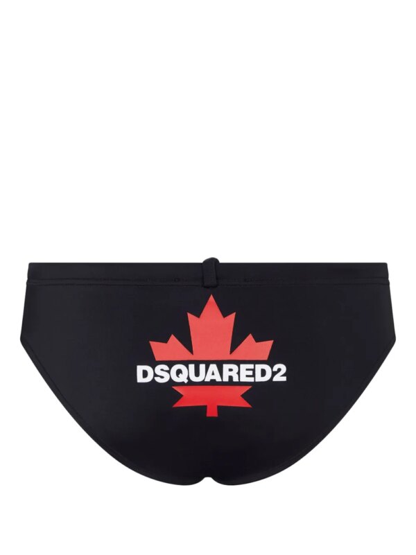 DSQUARED2 Zwembroek met logoprint - Zwart