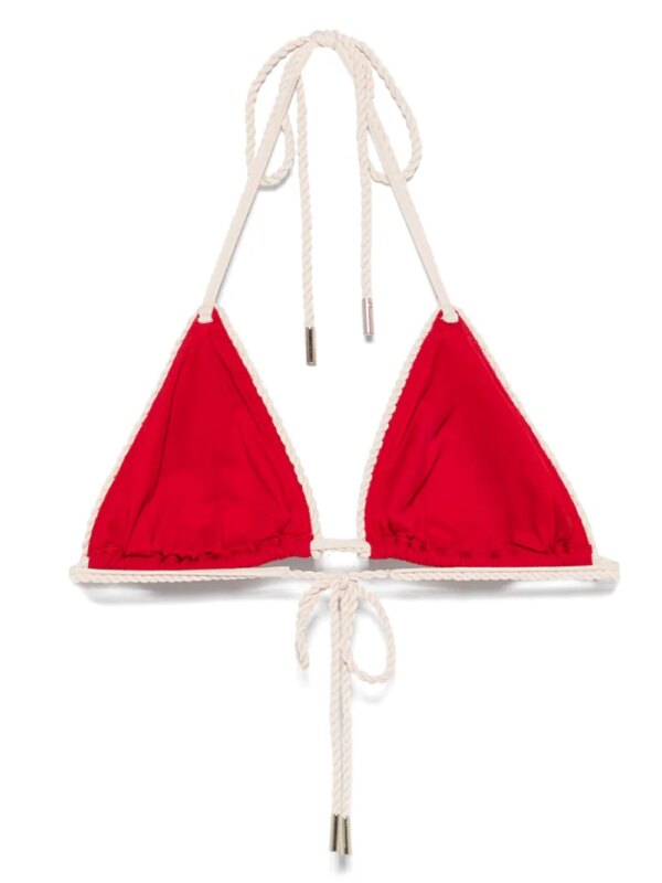 La Perla Triangel bikinitop met monogram - Rood