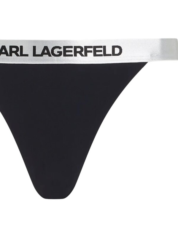Karl Lagerfeld Bikinislip met logoband - Zwart