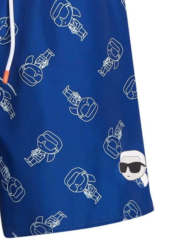 Karl Lagerfeld Ikon zwembroek met logoprint - Blauw