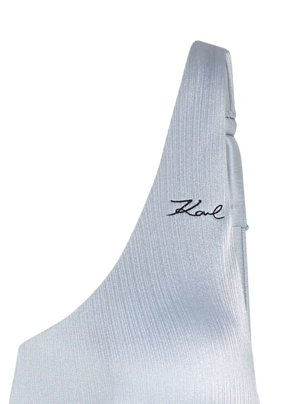 Karl Lagerfeld Metallic bikinitop - Grijs