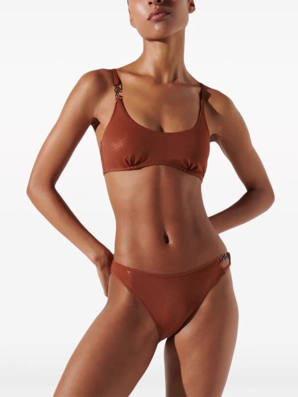 Karl Lagerfeld Signature bandeau bikinitop - Rood