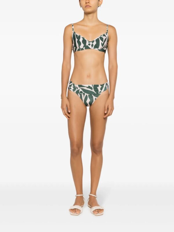 Lygia & Nanny Bikinislip met gedrapeerde taille - Groen