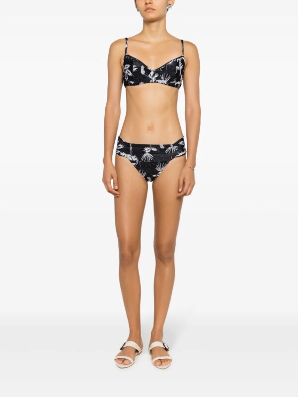 Lygia & Nanny Bikinislip met gedrapeerde taille - Zwart