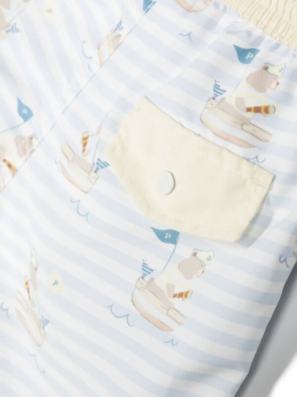 Patachou Zwembroek met teddybeerprint - Blauw