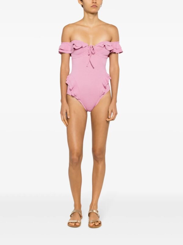 Clube Bossa Off-shoulder badpak - Roze