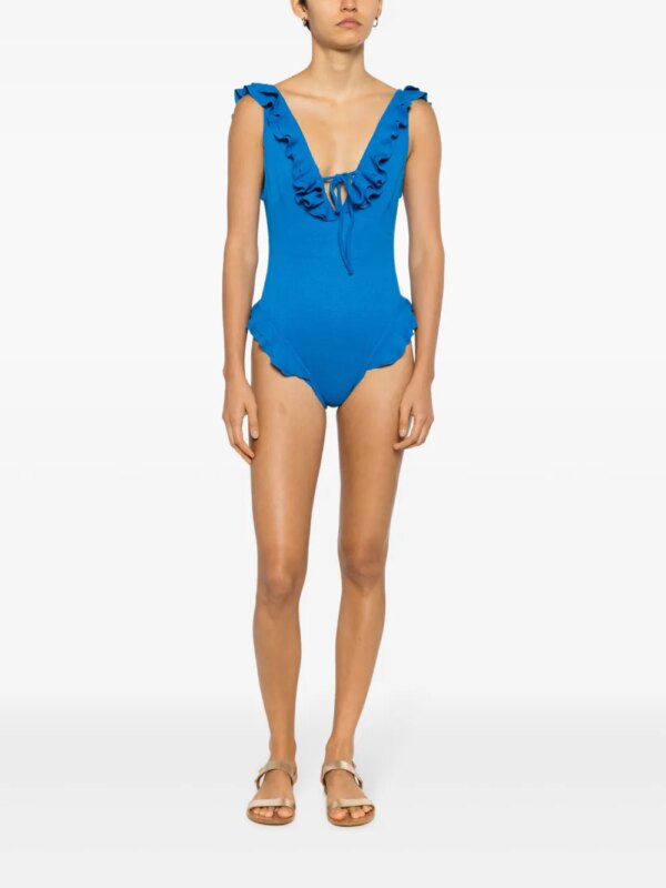 Clube Bossa Badpak met ruches - Blauw