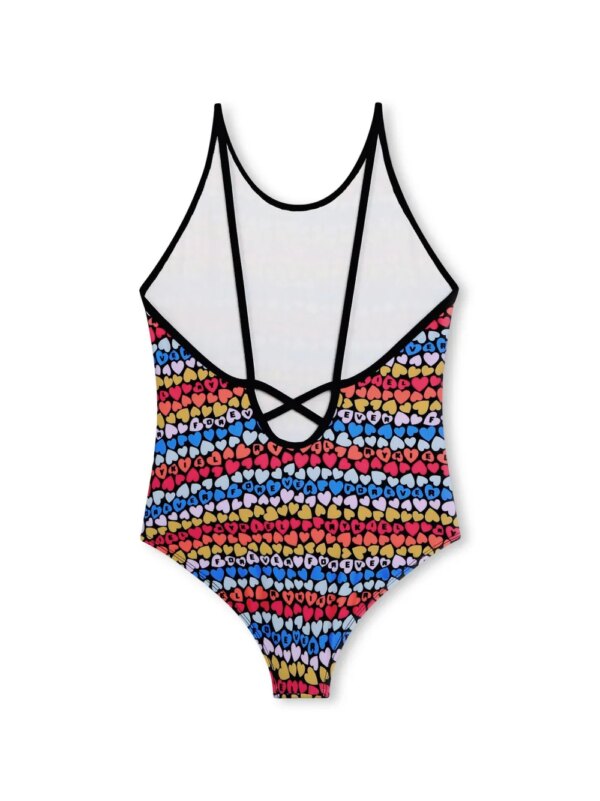 SONIA RYKIEL ENFANT Gestreept badpak met hartprint - Rood