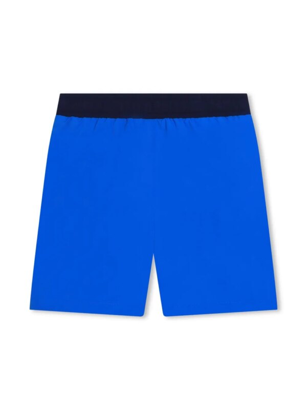 HUGO KIDS Zwembroek met logoprint en trekkoord - Blauw