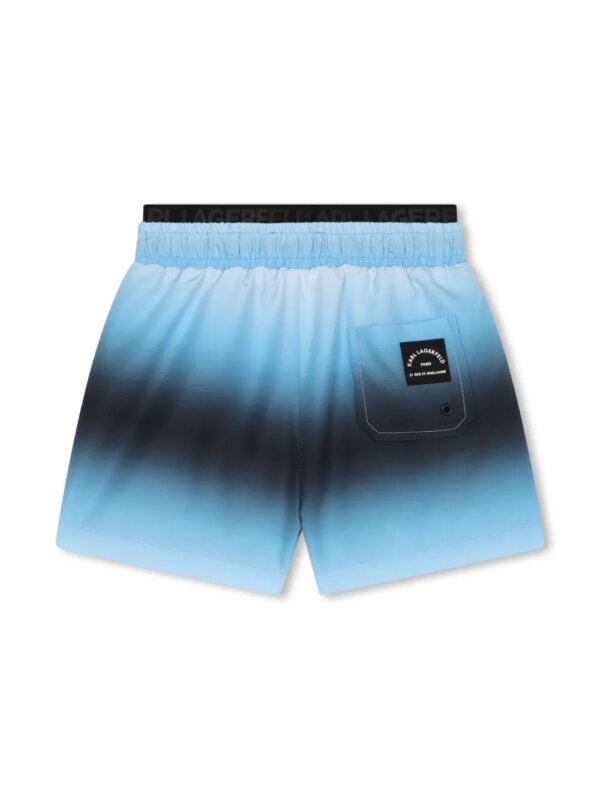 Karl Lagerfeld Kids Zwembroek met logoprint - Blauw