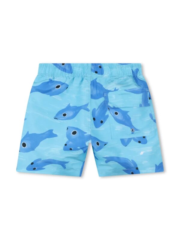 Givenchy Kids Zwembroek met print - Blauw