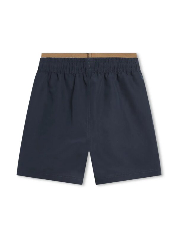 BOSS Kidswear Zwembroek met dubbele tailleband - Blauw