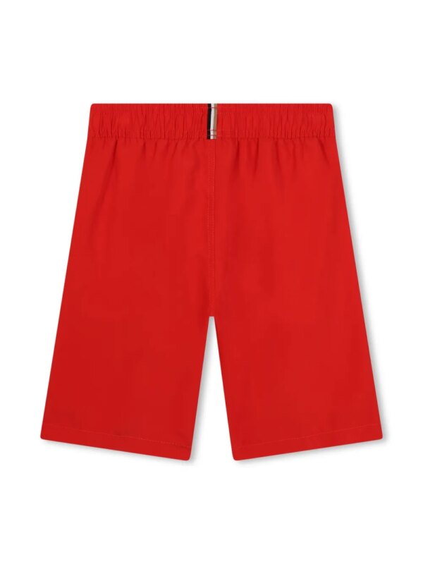 BOSS Kidswear Zwembroek met logoprint - Rood