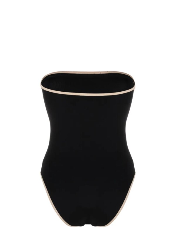 TOTEME Badpak met contrasterende afwerking - Zwart