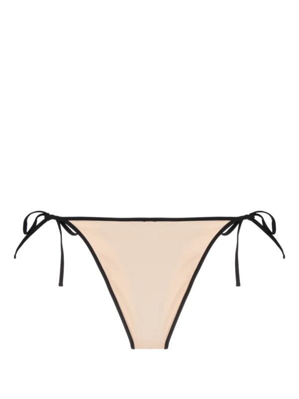 TOTEME Gestreepte gestrikte bikinislip - Beige