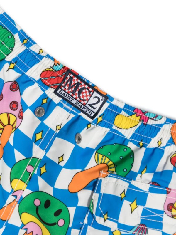 MC2 Saint Barth Kids Zwembroek met print - Blauw