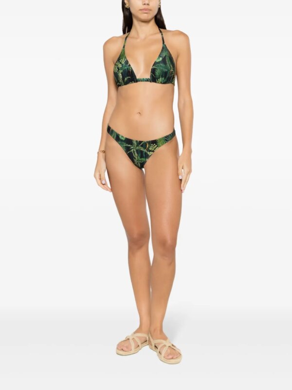 Lygia & Nanny Bikinitop met bladerprint - Groen