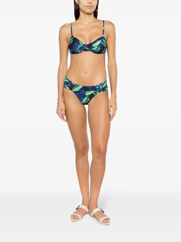 Lygia & Nanny Vitória bikini met bladerprint - Blauw