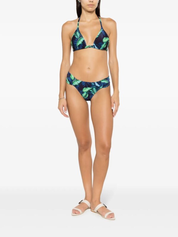Lygia & Nanny Bikini met bladerprint - Blauw