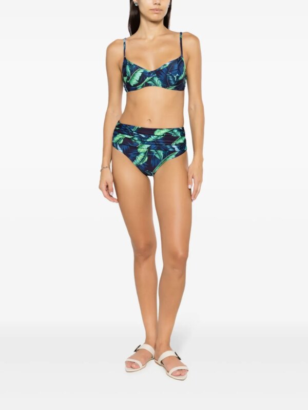 Lygia & Nanny Bikini met bladerprint - Blauw