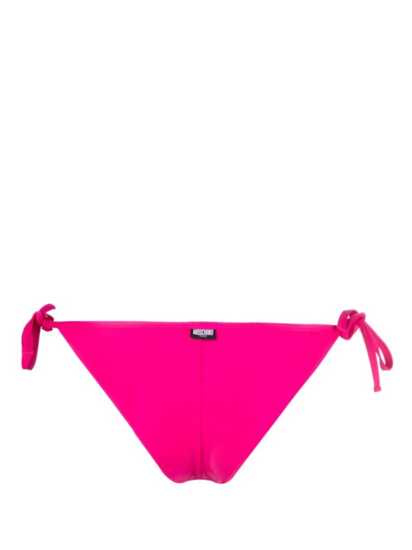 Moschino Gestrikte bikinislip met logopatch - Roze