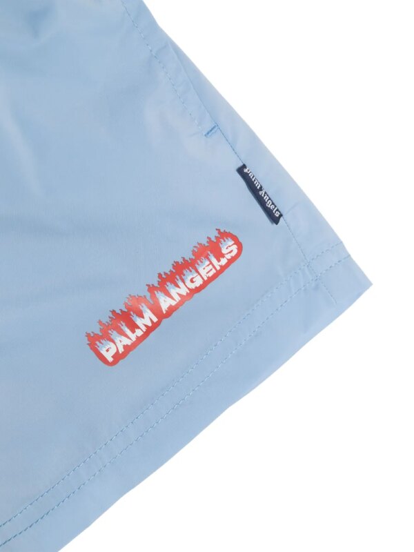 Palm Angels Kids Flames zwembroek - Blauw