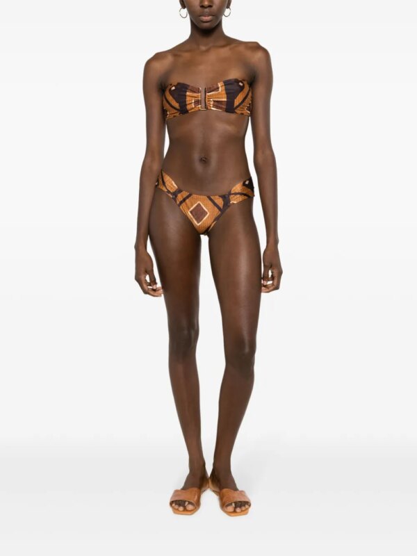 Lenny Niemeyer Bikinislip met geometrische print - Bruin