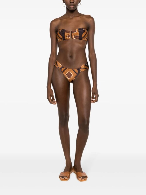 Lenny Niemeyer Bikinitop met geometrische print - Bruin
