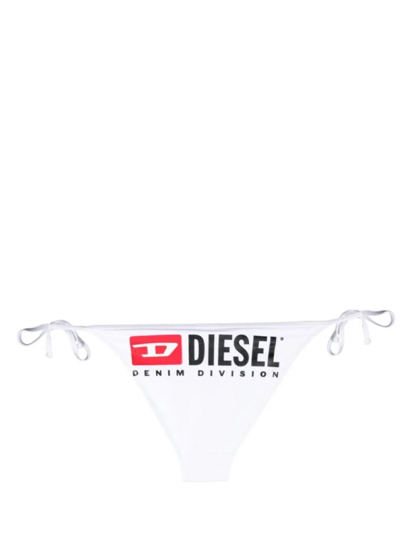 Diesel Bikinislip met logoprint - Wit