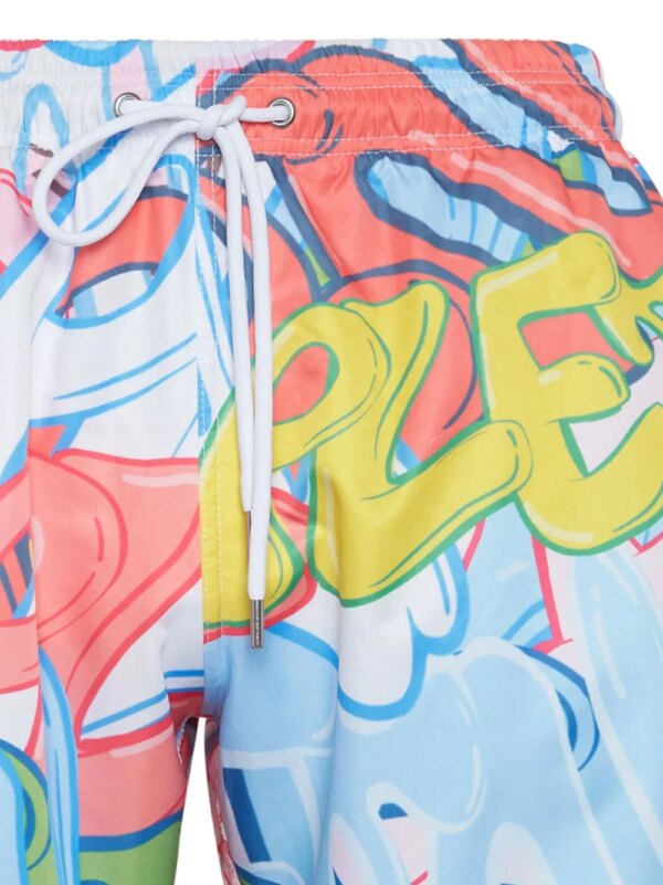 Philipp Plein Shorts met graffiti-print - Roze