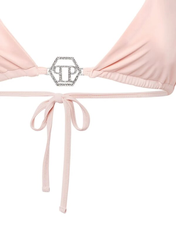 Philipp Plein Bkini met logoplakkaat - Roze