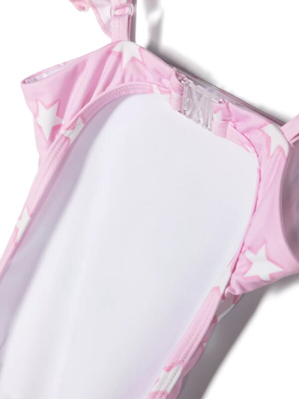 Monnalisa Badpak met print en open rug - Roze