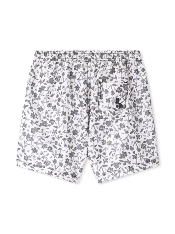 Bonpoint Zwembroek met bloemenprint - Wit
