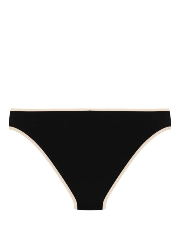 TOTEME Gestreepte bikinislip - Zwart