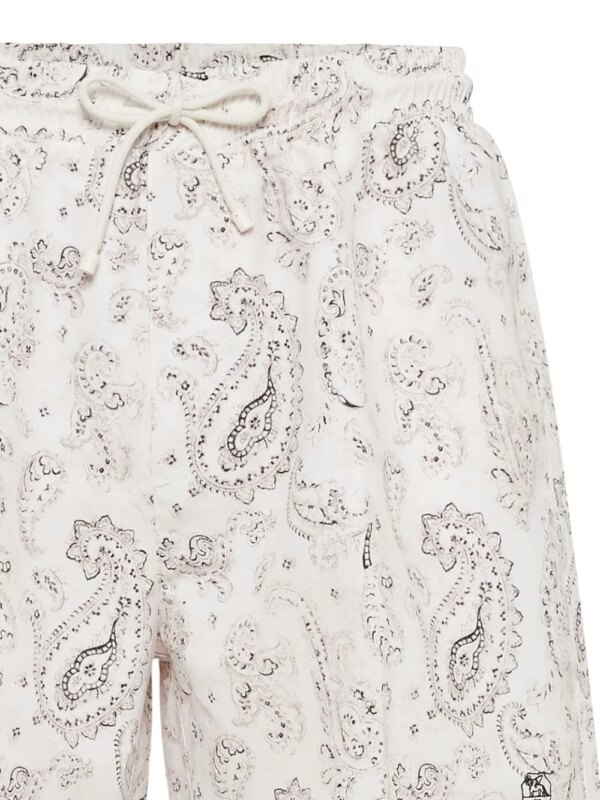 Brunello Cucinelli Zwembroek met paisley-print - Wit