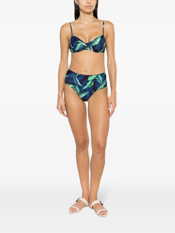Lygia & Nanny Verônica bikini met bladerprint - Blauw