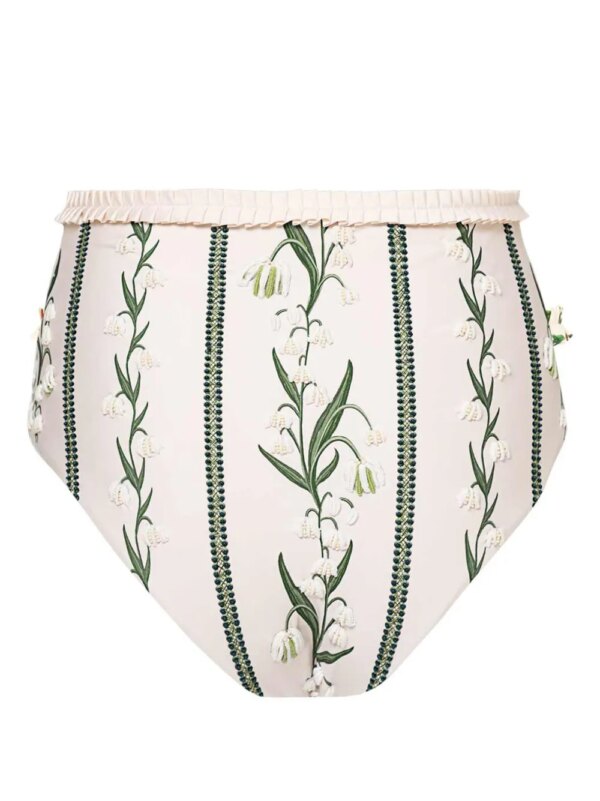 Agua By Agua Bendita Nopal Perla bikinislip met bloemenprint - Beige